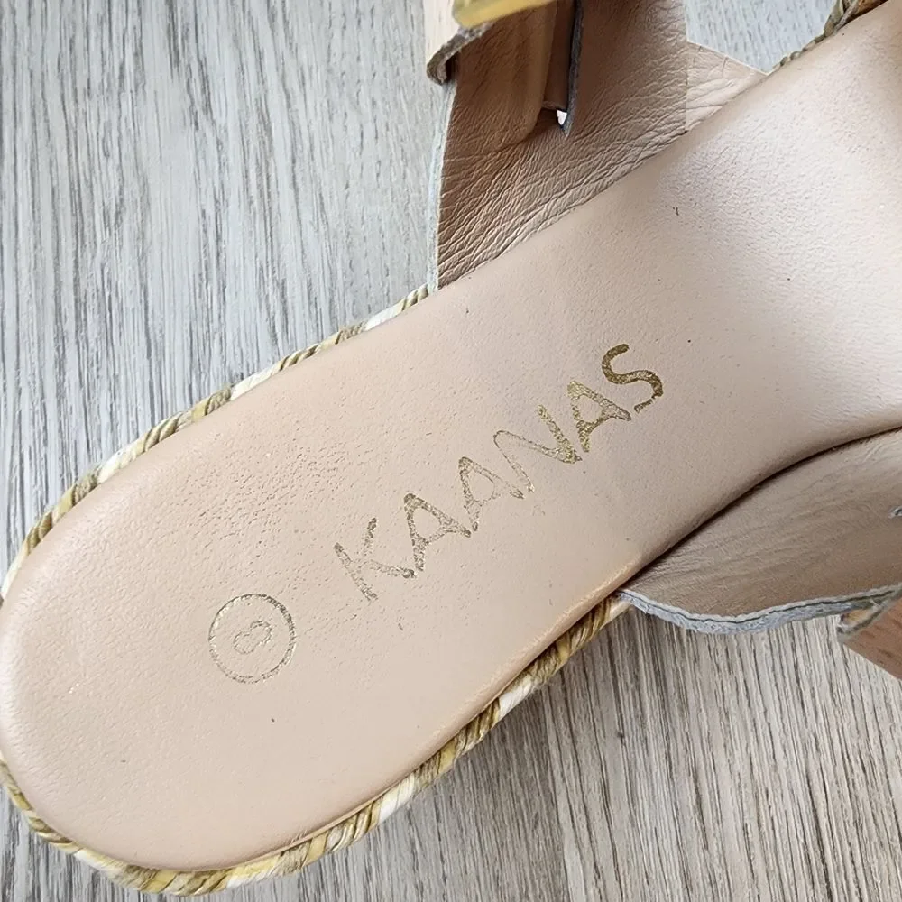 Kaanas Montpellier Wedge Sandals size 8